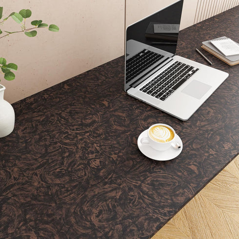 LACHEERY Stained Black Concrete Wallpaper Peel and Stick Dark Black and Bronze Wallpaper for Bathroom Waterproof Removable Self Adhesive Cement Co...