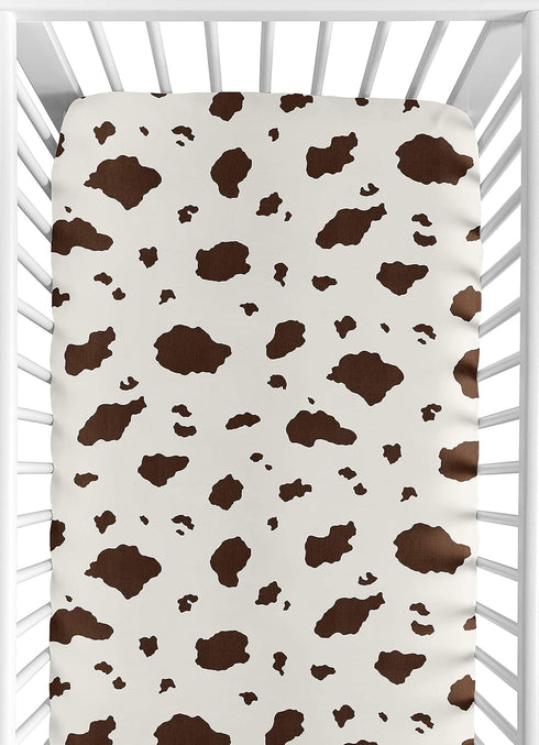 Wild West Cowboy Fitted Crib Sheet for Baby and Toddler Bedding Sets by Sweet Jojo Designs - Cow Print...
