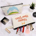 10 Pieces Cotton Canvas Makeup Bag with Bottom, Multi-Purpose Cosmetic Bag with Zipper Travel Toiletry Pouch, Blank DIY Craft Bag Pencil Bag (M, B...