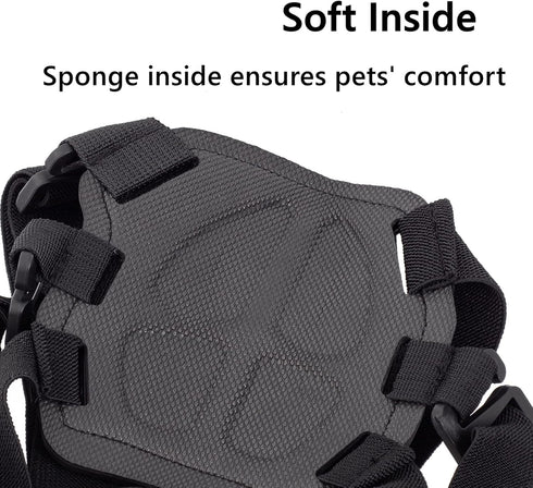 Dog Harness Mount for Gopro, Soft and Adjustable Dog Harness Vest with 2 Mouting Base Pet Chest and Back Fixation for Gopro Hero All Models, Suita...