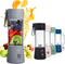 COOK WITH COLOR Mini Portable Blender - 250W Power, 12oz Capacity, Stainless Steel Blade, Wireless/USB Rechargeable, Grey...