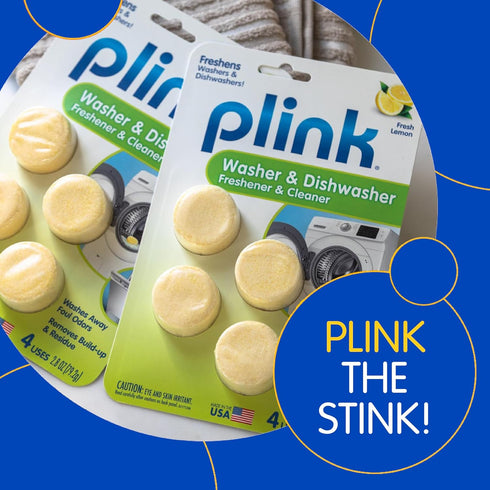 Plink Washer and Dishwasher Freshener and Cleaner, 3 Packs of 4, 12 Total Tablets...