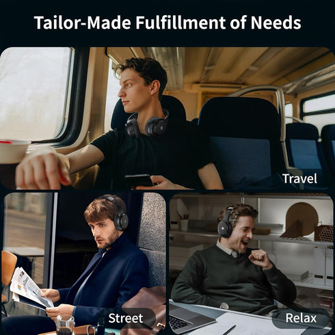Bluetooth Headphones Over Ear 120H Playtime, Wireless Headphones with Microphone, Foldable Lightweight Wired Headphones with Headphones Case, HiFi...