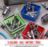 Collapsible Magnetic Parts Tray Set - (Pack of 3) Tool Trays for Screw, Bolts, Nuts, Washers, Pins and Other Small Metal Parts - 4.25 Inch Square ...