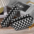 Makeup Bag Checkered Cosmetic Bag Black Makeup Pouch 1Pcs Large Capacity Makeup Bags and 1Pcs Makeup Brushes Storage Bag Travel Toiletry Bag Organ...