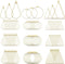 YaeYur 90Pcs K Gold Beading Earring Hoop for Jewelry Making Teardrop Round Triangle Beading Hoop Earrings Beading Hoop Earring Finding Geometric B...
