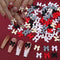 Bow Nail Charm 3D Resin Bow-Knot Nail Art Charms with Mixed Color Designs Nail Accessories Kawaii Colorful Resin Bow DIY Nail Art Supplies for Wom...