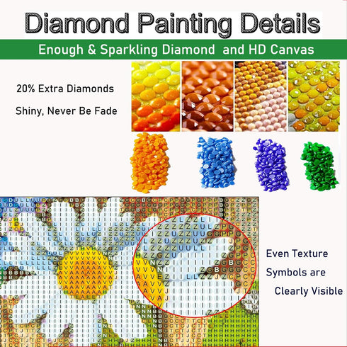 YALKIN 5D Diamond Painting Kits for Adults DIY Full Round Drill (11.8x15.7 inch) Diamond Art Pictures for Home Wall Decoration, Gifts...