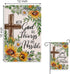 With God All Things Are Possible Christian Decorative Garden Flag, Religious Cross Sunflower Spring Summer Easter Yard Outside Decorations, Inspir...