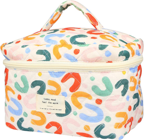 Cosmetic Bags for Women, Cute Floral Makeup Bag, Organizer Storage Make Up Bag, Travel Toiletry Bags, Handbags Purses (UU/Big)...