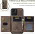 SZHAIYU 2 in 1 Detachable Back Cover Compatible with iPhone 13 Pro Max Wallet Case with Card Holder Leather Pocket Slim Phone Cases 6.7'' (Coffee)...