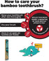 Bamboo Toothbrush Soft Bristles with Medium Bristles for Adults (2 Toothbrushes)...