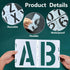 6 Inch Letter Stencils 42 Pcs ReusableTemplates Symbol Numbers Interlocking Stencil Kit Plastic Number Stencils for Wood,Wall,Paper,Fabric,Glass,S...