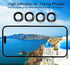 [2 Sets Compatible with iPhone 12 Pro, 12 Mini & iPhone 12 Camera Lens Protector, Tempered Glass Clear Camera Cover Screen Protector Metal Ring Ac...