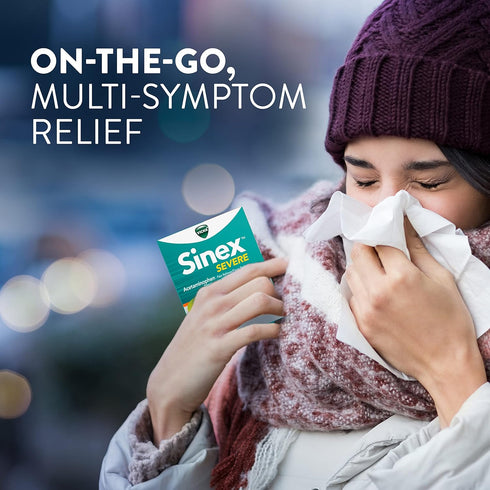 Vicks Sinex SEVERE LiquiCaps, All-In-One Sinus Relief, Non-Drowsy, Nasal Decongestant, Maximum Strength Relief of Sinus Headache, Pain, Pressure, ...