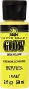 FolkArt Glow in the Dark Acrylic Paint (2 Ounce), Matte Yellow...