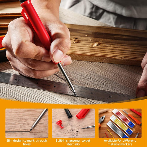 90 Pack 2.8 mm Pencil Refills for Carpenter Mechanical Construction Pencil Replacements Metal Marker Refills Solid Carpenter Pencil Refills for Ca...