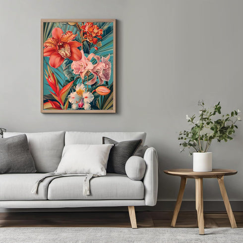 Posterizer 1 pcs-unique pink and blush flowers for a dainty decor-Floral & Botanical Art-Abstract & Modern Art-Decor for Home & Office- UNFRAMED W...