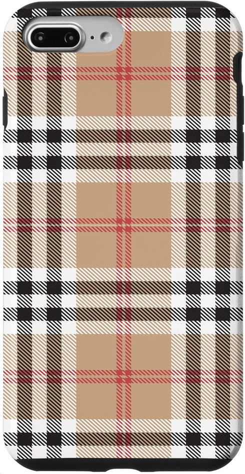 iPhone 7 Plus/8 Plus Checkered Plaid Flannel Gingham Pattern Case...