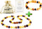 RAW Baltic Amber Necklace and Amber Bracelet - Natural Amber from Baltic Region, Genuine Amber (13in. and 5.5in.)...