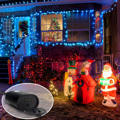 Minoston WiFi Outdoor Smart Plug Dimmable, Smart Dimmer Plug in Work with Alexa, Google Assistant, 400W (MP22WD)......