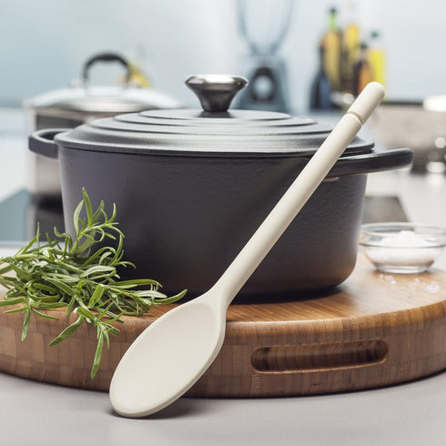 Zeal Scratch Non-Stick Cooking Spoon, Silicone, Cream, 30 cm...