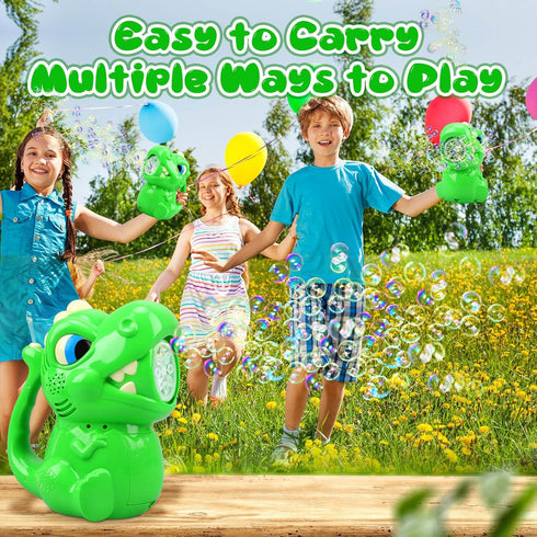 Bubble Machine for Kids 3 4 5 6 Years Old Boys: Bubbles Toys Dinosaur Bubble Machine Bubble Guns for Kids Ages 4-8 Outdoor Toys Gift for 3 4 5 6 7...