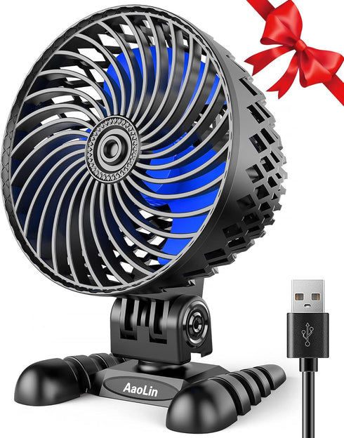 USB Desktop Small Fan, Stepless Speed Adjustment with Multiple Speed Levels, Portable Plug-in Personal Mini Fan,Quiet Powerful Airflow,Suitable fo...
