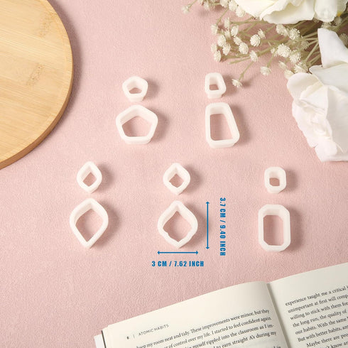 10pcs Polymer Clay Cutters, Polymer Clay Jewelry Making Knives Basic Polymer Clay Knives Clay Earring Shape Cutters...
