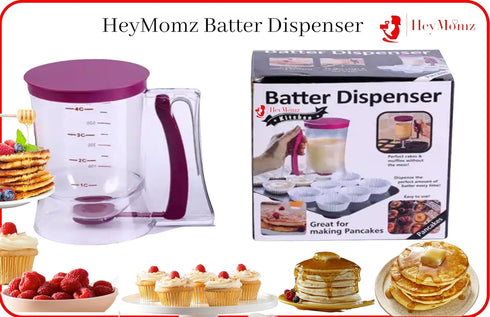Pancake Batter Dispenser Spring-Loaded Handle for Pancake Waffle Maker or Griddle Mixer Cup & Kitchen Accessory Mixing Measuring & Cup Cake Baking...