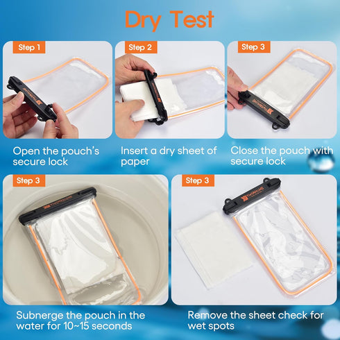 Noctilucent Water Proof Phone Pouch Waterproof Phone case phone dry bag dry beach pouch for iPhone 15 14 13 12 Pro Max XS Samsung swim snorkel kay...