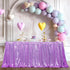 Poise3EHome Lavender Sequin Tablecloth 50×72 Inch Rectangle Sparkly Fabric Table Cover Overlay for Wedding Birthday Party Christmas Holiday Baby S...