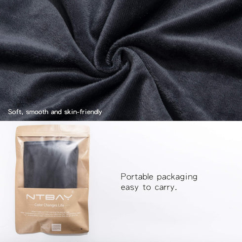 NTBAY 2 Pack Zippered Velvet Queen Pillowcases, Super Soft and Cozy Luxury Fuzzy Flannel Pillow Cases with Zipper, 20x30 Inches, Charcoal Grey...