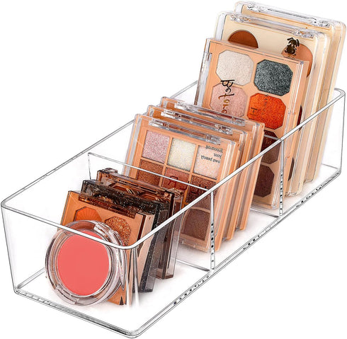 JessLab Acrylic Organizer, 3 Cube Sections Makeup Organizer for Drawer, Makeup Organizer for Vanity, Countertop, Bathroom, Kitchen and Cabinet Sto...