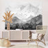 kampdream Mountain Forest Tapestry, Misty Foggy Black and White Tree Landscape Watercolor Art Wall Tapestries, Nature Scenery Tapestry for Bedroom...