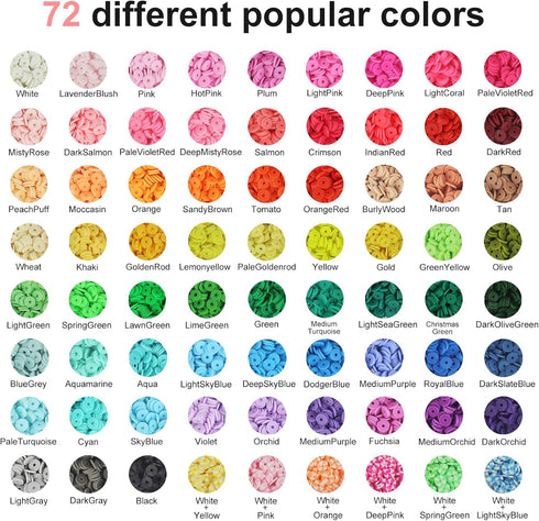Redtwo 15000 Pcs Clay Beads Bracelet Making Kit, 3 Boxes 72 Colors Friendship Bracelet Kit Flat Polymer Heishi Beads for Jewelry Making, Crafts Gi...