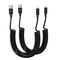 Coiled iPhone Charging Cable 2-Pack, Apple Carplay & MFi Certified, Short USB to Lightning Cable with Data Transmission, Retractable iPhone Car Ch...