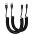 Coiled iPhone Charging Cable 2-Pack, Apple Carplay & MFi Certified, Short USB to Lightning Cable with Data Transmission, Retractable iPhone Car Ch...