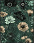 Posterizer 1 pcs-dainty assorted flowers with green background-Floral & Botanical Art-Abstract & Modern Art-Decor for Home & Office- UNFRAMED Wall...