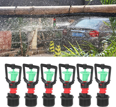 20 Garden Irrigation Nozzles, 360° Swivelling Irrigation Sprinklers, Atomised Rotary Irrigation Nozzles with G1/2 Male Thread for Greenhouse Garde...
