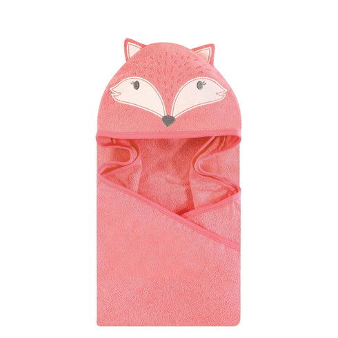 Hudson Baby Unisex Baby Cotton Animal Face Hooded Towel, Miss Fox, One Size...