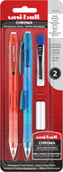 uni-ball CHROMA Mechanical Pencil Starter Kit, 0.7mm, HB #2, Assorted Barrels, 2 Count...