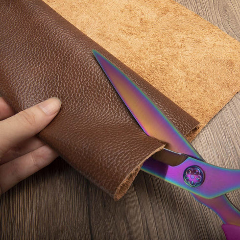 Sharp Sewing Scissors, Professional Heavy Duty Titanium Coating Forged Stainless Steel Multi-Purpose Shears for Fabric Leather, Dressmaking, Tailo...