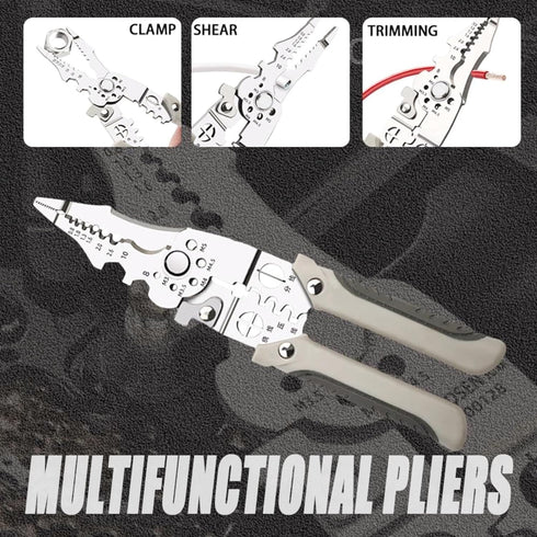 Multifunctional Wire Stripper Tool electrical wire stripping cutter pliers cable crimper multi cutters multi purpose stripping tool 1PCS....