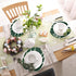 ATFL 8.3'' Artificial Medium Palm Leaves,50 PCS Fake Tropical Monstera Faux Palm Leaves for Safari Jungle Hawaiian Luau Party Table Decoration Wed...