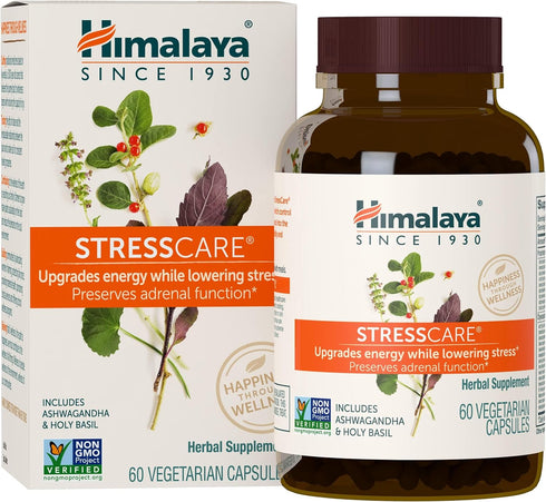 Himalaya StressCare Herbal Supplement, Supports Stress Relief, Energy Support, Relaxation, Occasional Sleeplessness, Ashwagandha, Holy Basil/Tulsi...