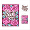 Words Happy Valentine's Day Rose Backplane Metal Cutting Dies for Card Making, Paper Embossing Die Cuts Kit Templates, Storage Pockets Supplies, P...