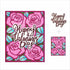 Words Happy Valentine's Day Rose Backplane Metal Cutting Dies for Card Making, Paper Embossing Die Cuts Kit Templates, Storage Pockets Supplies, P...