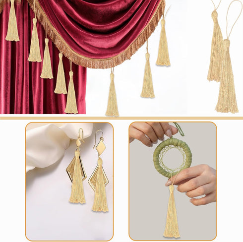 Aokbean 100pcs 5 Inches Handmade Silky Floss Soft Craft Bookmark Tassels with Loops for DIY, Jewelry Making, Graduation Tassel,Bookmarks,Souvenir ...