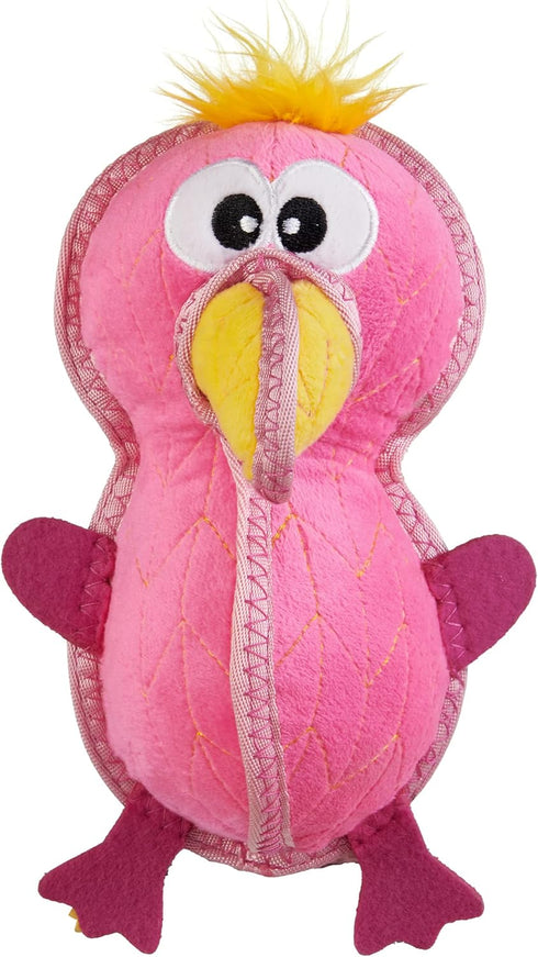 Outward Hound Xtreme Seamz Flamingo Squeaky Durable Dog Toy...